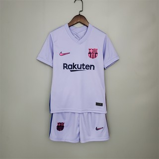 Kids Kits 21/ 22 Barcelona Away Camisa de futebol (1)