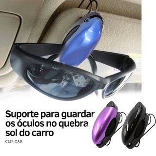 Clip Car - Suporte para Óculos no Quebra Sol Do Carro Barato