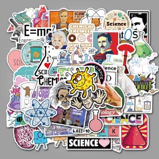 50pçs Adesivos De Ciências / Astronauta / Laboratório / Code Brain / Cientistas / Engraçados