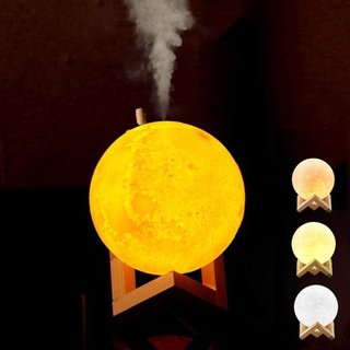 Umidificador de ar e luminária em forma de lua