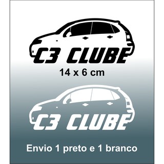 02 Adesivos Decorativos Automotivo Citroen C3 CLUBE G1