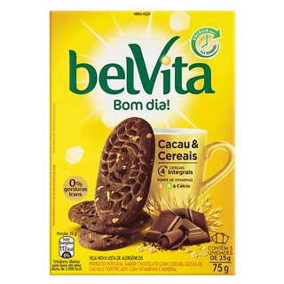 Biscoito Integral Cacau e Cereais Belvita 75g