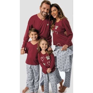 Pijama Família Longo Demillus Amizade