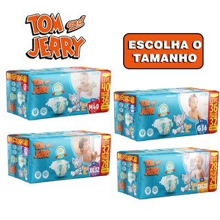 Fralda Tom and Jerry pacote Mega escolha o tamanho M/ G/ XG ou XXG