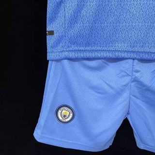 Camisa Camiseta Conjunto Infantil Manchester City Azul Claro MEGA PROMOÇÃO envio imediato + FRETE GRATIS camisa+short 21-22. (4)