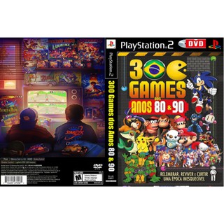 300 Games Classicos dos anos 80 e 90 - Playstation 2 DVD Multi Games 2021