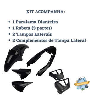 Kit Carenagem Complemento Cg 150 Titan 2004 A 2008 Preta (2)