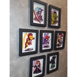 quadro artesanal - Quadrinhos decorativos - Herois / DC/ MARVEL / Avengers / vingadores (leia a descrição)