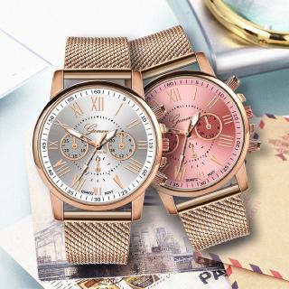 relógio de pulso mostrador de aço inoxidável pulseira de couro de quartzo esportivo de luxo/militar (1)