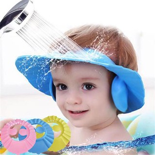 Chapéu/boné De Viseira Ajustável Para Proteção De Banho Bebê (1)