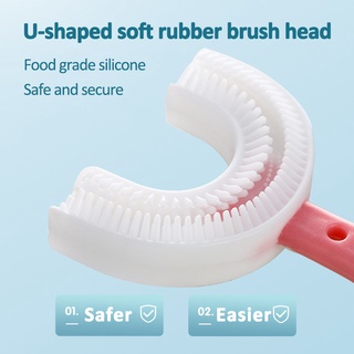 Children's U-Shaped Manual Toothbrush for Babies 2-6-12 Years Old (3)