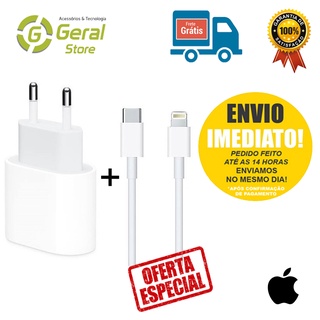 Carregador Apple USB-C Fonte 20W Cabo Lightning 1M iPhone iPod iPad AirPods (1)