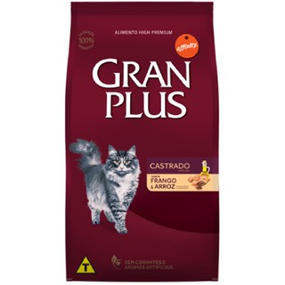 Ração Gran plus Gatos Castrados Frango E Arroz - 10kg
