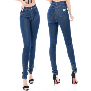 Calça Feminina Jeans Cintura Alta Com Lycra Barata Qualidade Empina Bumbum Pronta entrega SKINNY (1)