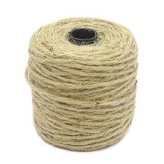 Rolo corda barbante cordão fio de Juta natural cru c/ 2,5 mm de espessura c/ 50m para artesanatos, convites, laços, sacolas, presente, decoração cordão c/50m 10/4
