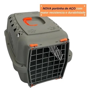 Caixa Transporte Para Cães E Gatos Durapets Laranja Nº3