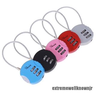 Ewjr 1 Peça Mini Cadeado De Código De Mala De Viagem Combinação Com 3 Dígitos Para 3,7x9cm