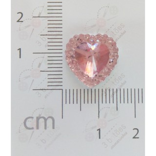 Chaton Coração Diamantado 15 x 15 mm paconte com 30 peças (4)