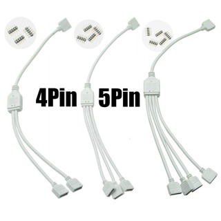 4 Pin 5 Pin RGB RGBW Connector HUB 1 to 2 3 4 Splitter Female Extension Wire Cable for 5050 3528 RGBW LED Strip Light