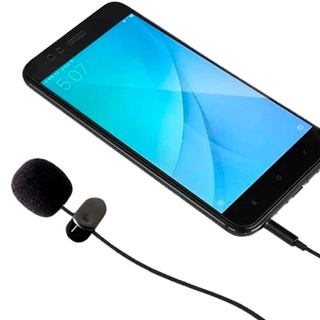 Microfone de Lapela P3 preto para celular, PC, Notebook e outros