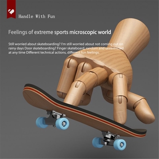 Skate De Dedo De Madeira Fingerboard Brinquedo Profissional Stents Finger Skate Set (2)