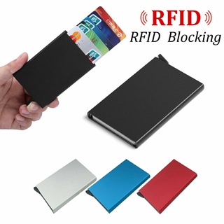 RFID Protected Card Wallet Slim Pop Up Metal Card Holder Wallet For Man & Woman Anti RFID