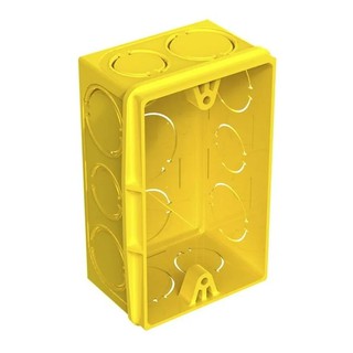 Kit com 50 Caixa de Luz 4x2 Amarela Dual