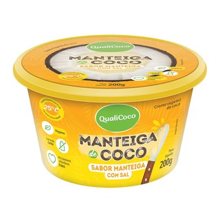 Manteiga de Coco Sabor Manteiga Com Sal QualiCoco 200g - Vegano