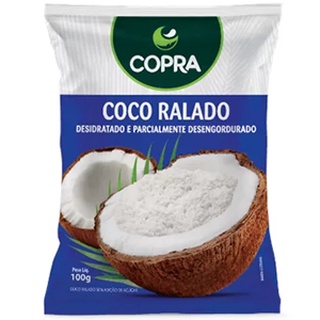 Coco Ralado Fino Sem Açucar - 100g Copra