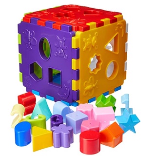 Cubo Didático Educativo Bloco Peças Encaixar Brinquedo Infantil Divertido Colorido Pedagógico para crianças Infantil Bebê MENINO MENINA (3)