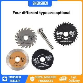 【shenshen】Ferramenta rotativa de lâmina de serra circular HSS Mini discos de corte de madeira de 54,8 mm com mandril