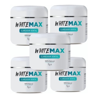 Kit 5 Whitemax Clareador Dental 100%NATURAL 11g Super Promoção