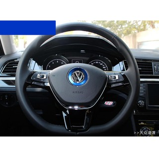 Ceyes Volante Car Styling Emblema Decorativo Círculo Anel Acessórios Caso Para Volkswagen VW Golf 4 5 Polo Jetta Mk6 Cobre (8)