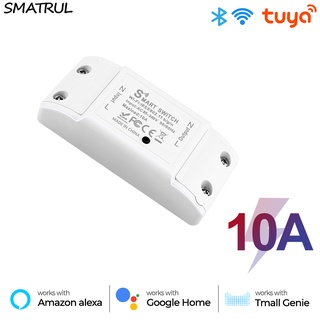 SMATRUL Tuya Switch Smart Life APP WiFi Voice Relay Controller Timer Module Google Home Amazon Alexa Rokid 110V 220V 10A LighT