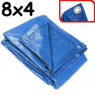 Lona Plastica Carreteiro 8x4m Com Ilhoes Impermeavel Azul Encerado (1)