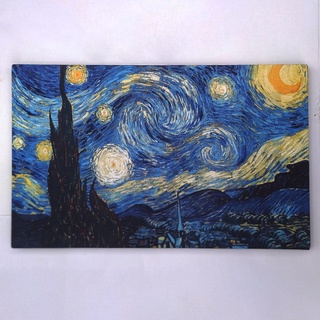 Quadro Van Gogh noite estrelada. tela acetinada