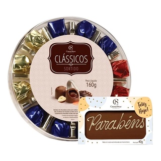 Chocolates Cacau Show Clássicos Golden Gift Bombons 160g