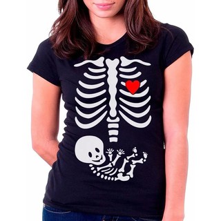 Camiseta Gestante Raio X Esqueleto Promoção