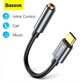 Baseus Adaptador OTG USB Tipo-C para Conector 3,5 mm / USB-C para 3,5mm/ Adaptador para Cabo Auxiliar de Áudio Headphone