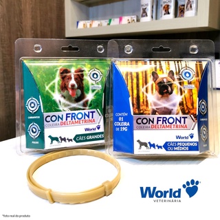 Coleira Leishmaniose Antipulgas e Carrapatos para Cães Deltametrina World Con Front World Veterinária