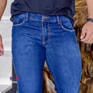 Calça Jeans Masculina SLIM com elastano Bolso Destonado 3095M BLUE JEANS