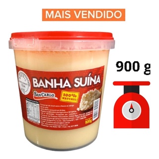 BANHA 900 g 1L GORDURA DE PORCO PURA 100% NATURAL