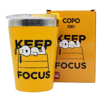 Copo viagem snap Snoopy Keep Focus