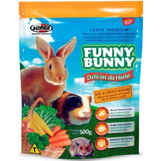 Ração Funny Bunny Delicias Da Horta Roedores Hamster Coelhos - 500 g