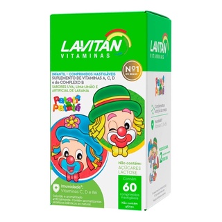 Lavitan Kids Patati Patata Vitamina Infantil Imunidade Mix de Frutas 60 Comprimidos Mastigáveis Cimed