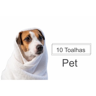 10 Toalha Pet Shop Academia Piscina Branca 100% Algodão