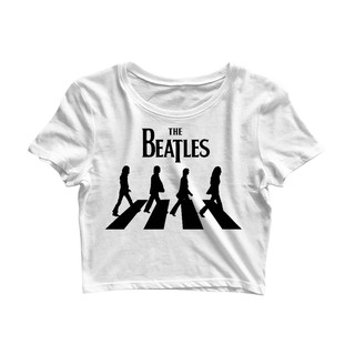 Cropped Feminino Beatles Banda Estampado 100% Algodão Envio Rapido Alta Qualidade