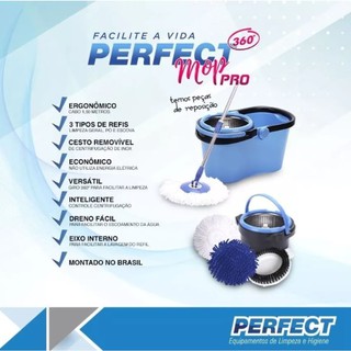 Balde Perfect Mop Pro 360 Inox C/3 Refis (5)