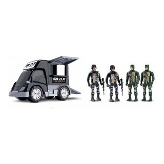 Carrinho Polícia Base Móvel Tática C/ Soldados - Samba Toys (1)