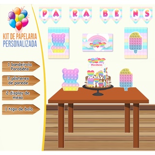 Kit Festa Pop It Candy Personalizado